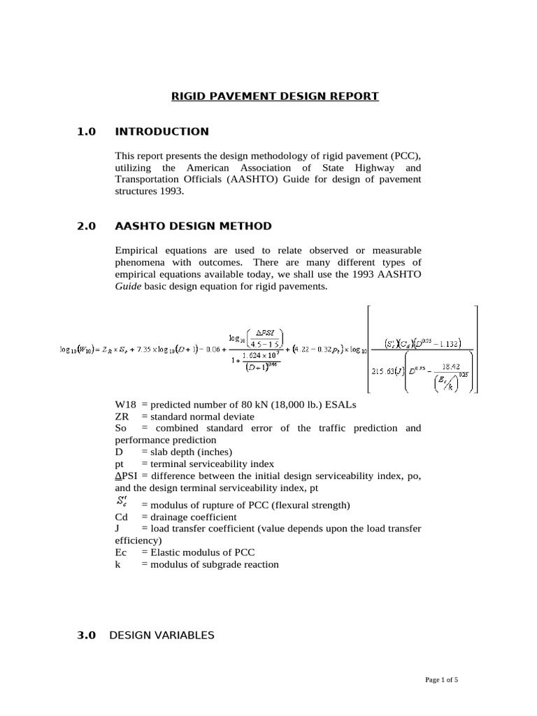 Rigid Pavement Report | PDF | Road Surface | Standard Deviation