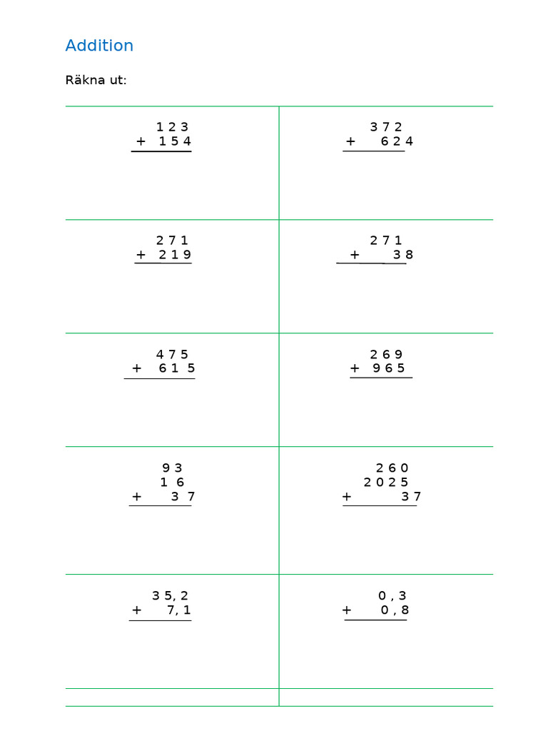 Addition | PDF