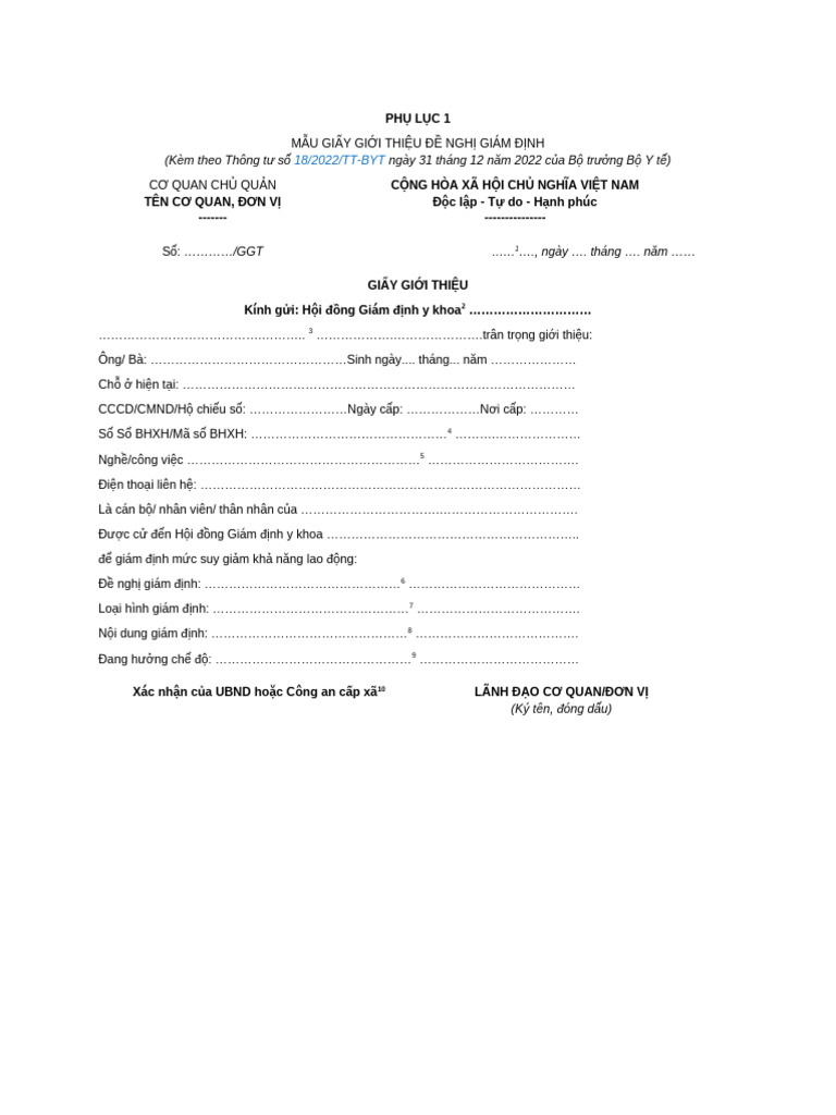 PHU LUC 1-2 Thong Tu 18 | PDF