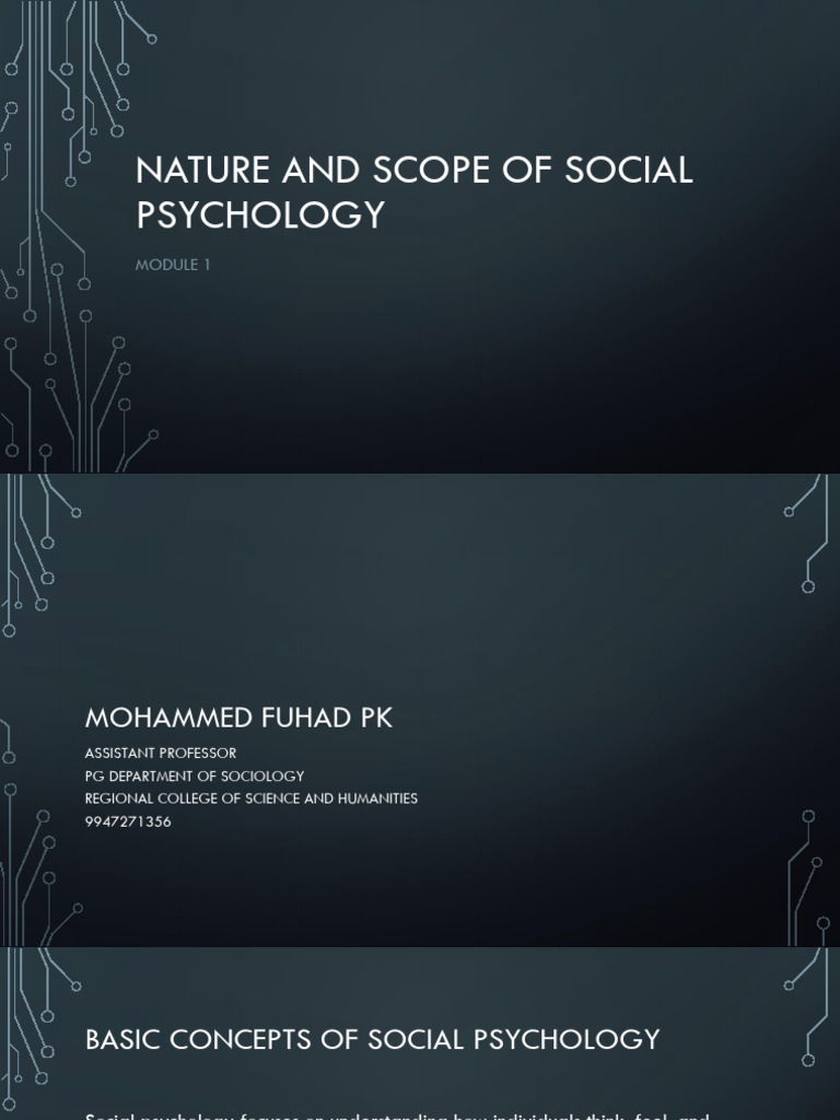 Overview of Social Psychology Concepts | PDF | Attitude (Psychology ...