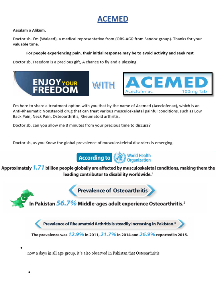 Acemed: Effective Pain Relief for MSDs | PDF | Nonsteroidal Anti ...
