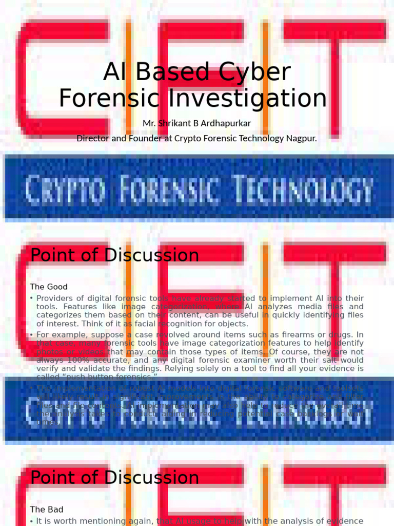 AI in Cyber Forensics: Benefits & Risks | PDF | Computer Forensics ...
