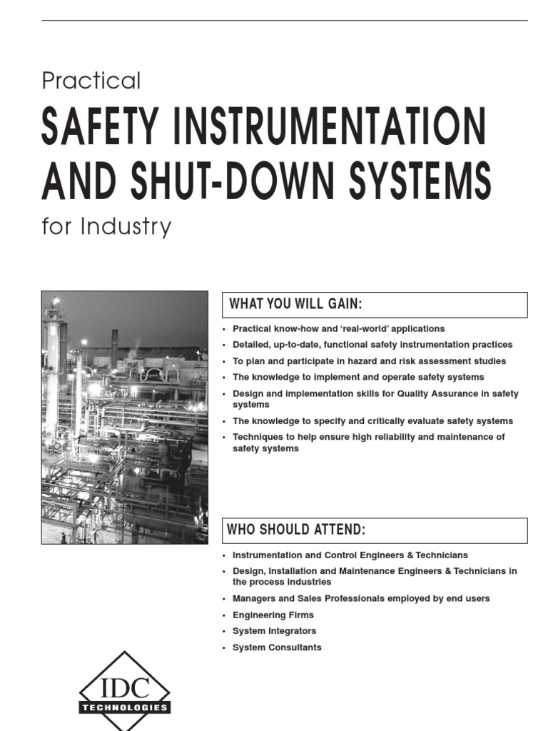Practical Safety Instrumentation And Shutdown Systems For Industry A