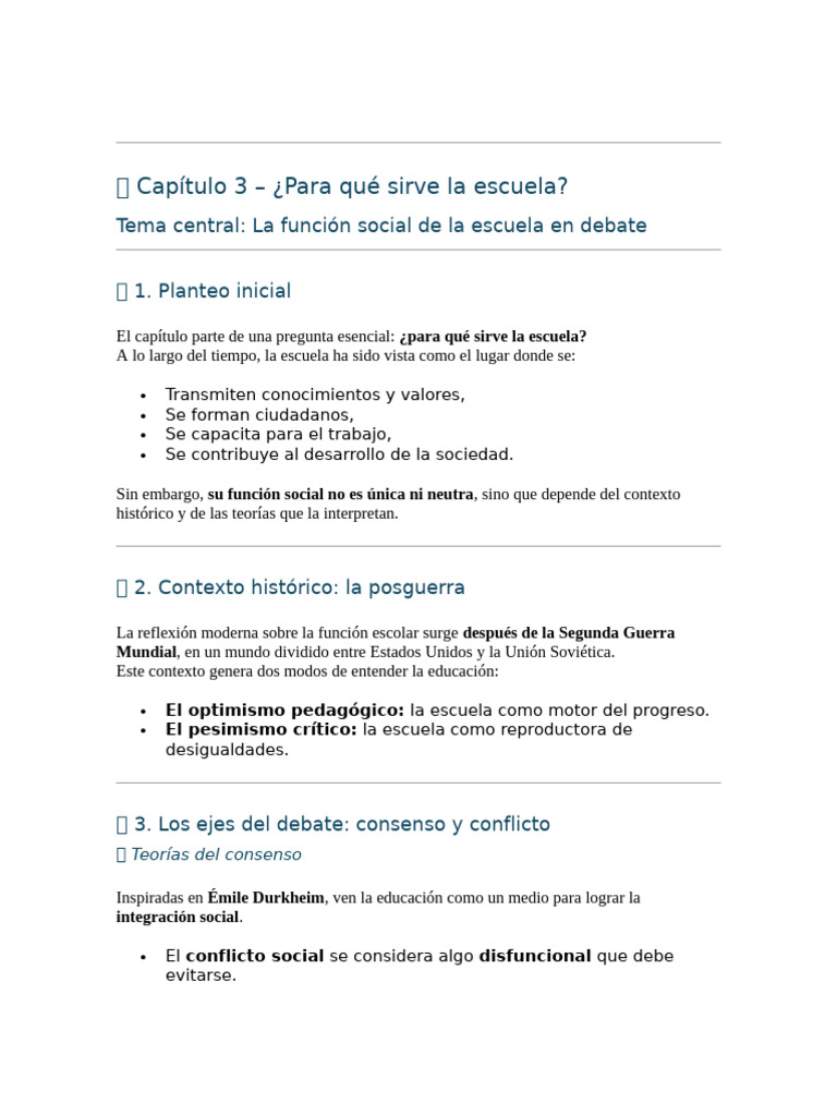 Función social de la escuela en debate | PDF | Enseñando | Escuelas