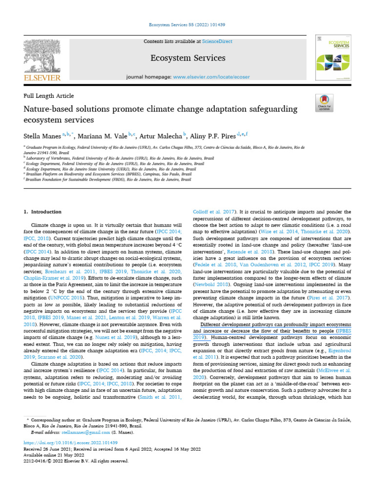 Nature-Based Solutions for Climate Adaptation | PDF | Climate Change ...