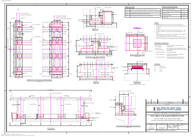 Seismic Reaction Block Drawings for Bridges | PDF | Building ...
