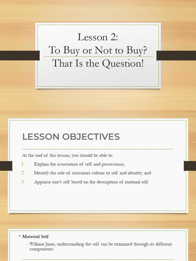 Chapter II Lesson 2 | PDF