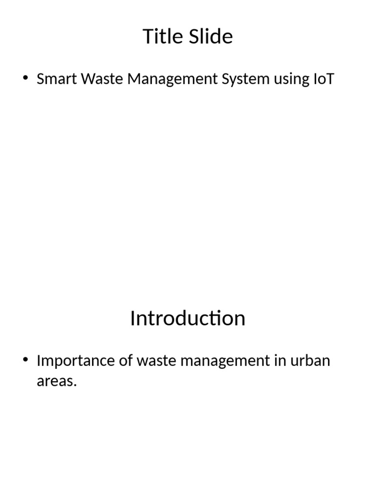Smart Waste Management | PDF