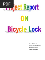 Project Report On Bicycle Lock