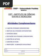 Manual de Atividades Complement Ares ICET - BSB 2010-2
