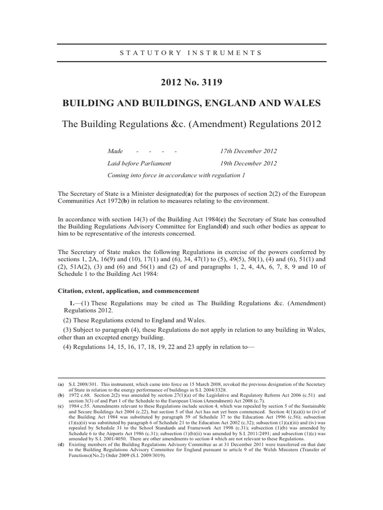 Update To Building Regs 2010 | PDF | Heat