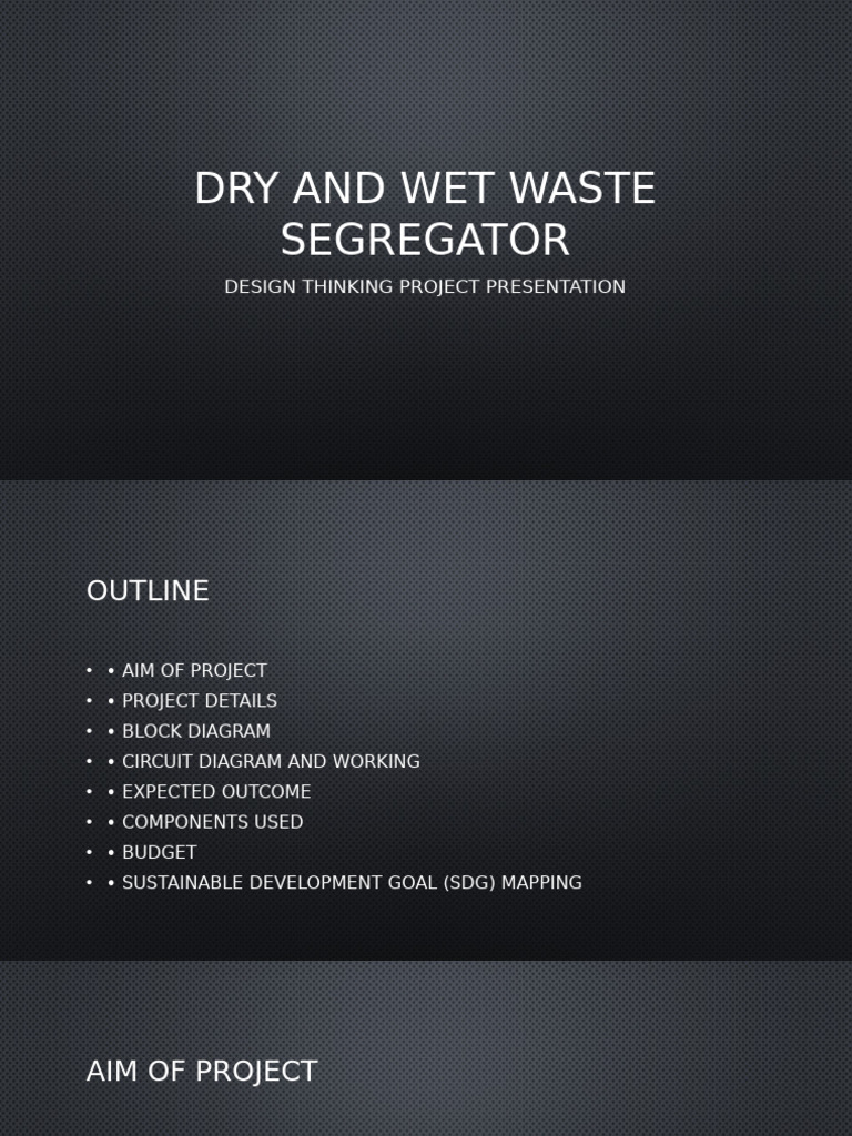 Automatic Dry and Wet Waste Segregator | PDF