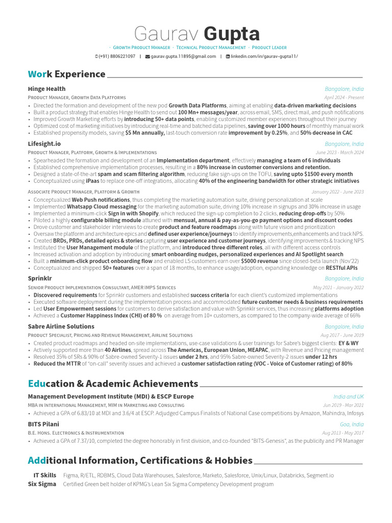 Gaurav 20gupta 20resume | PDF | Computing | Software