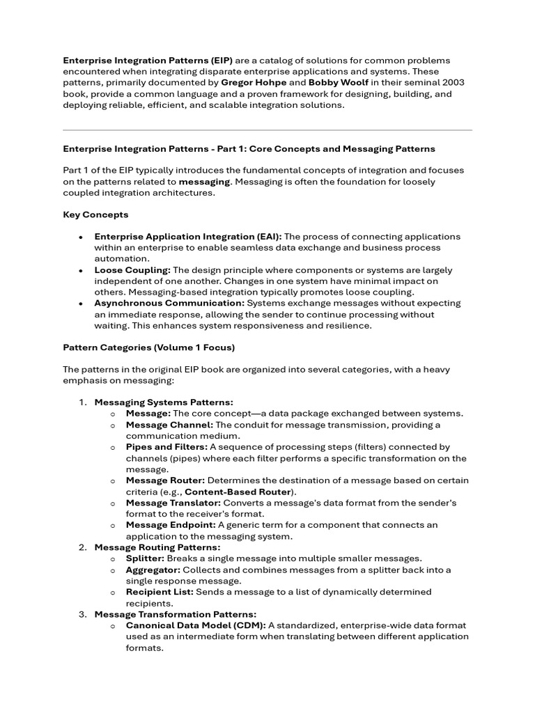 Advanced Enterprise Integration Patterns | PDF | System | Computer Science