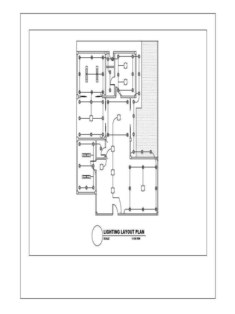 Lighting Layout Plan 1:100 Scale | PDF