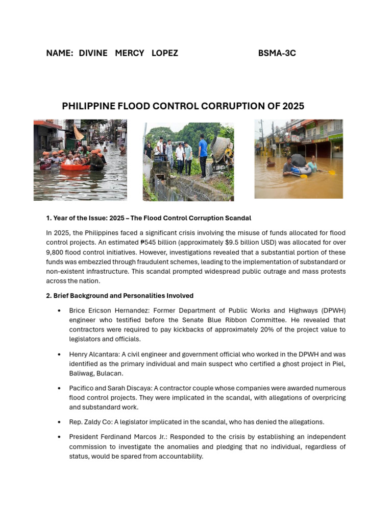 Philippine Flood Control Corruption 2025 | PDF | Government | Misconduct