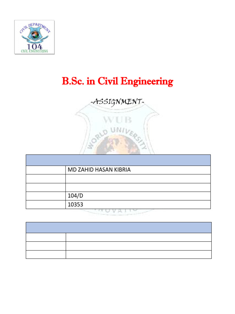 B.Sc. Civil Engineering Physics Assignment | PDF