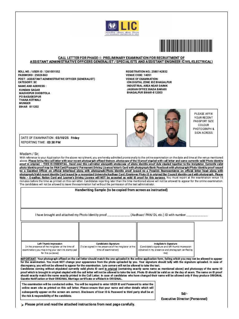 Lic Aa | PDF | Identity Document | Access Control