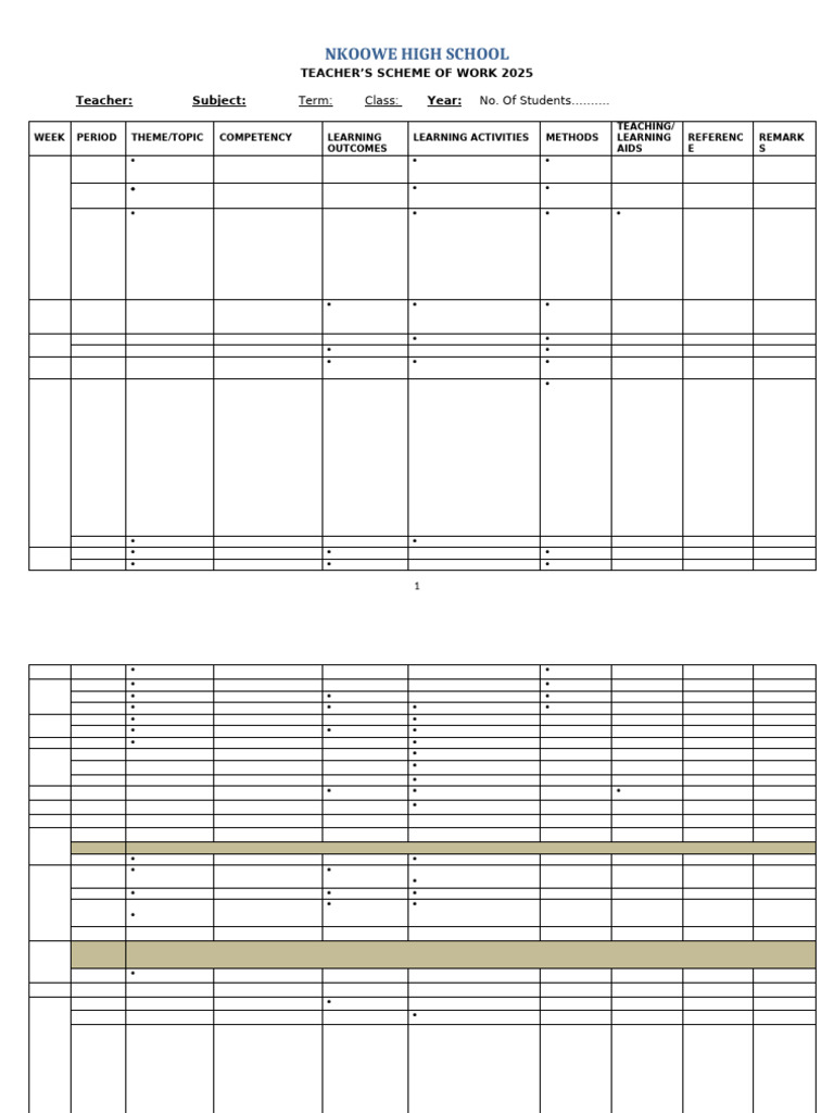 Scheme Template 111334 | PDF