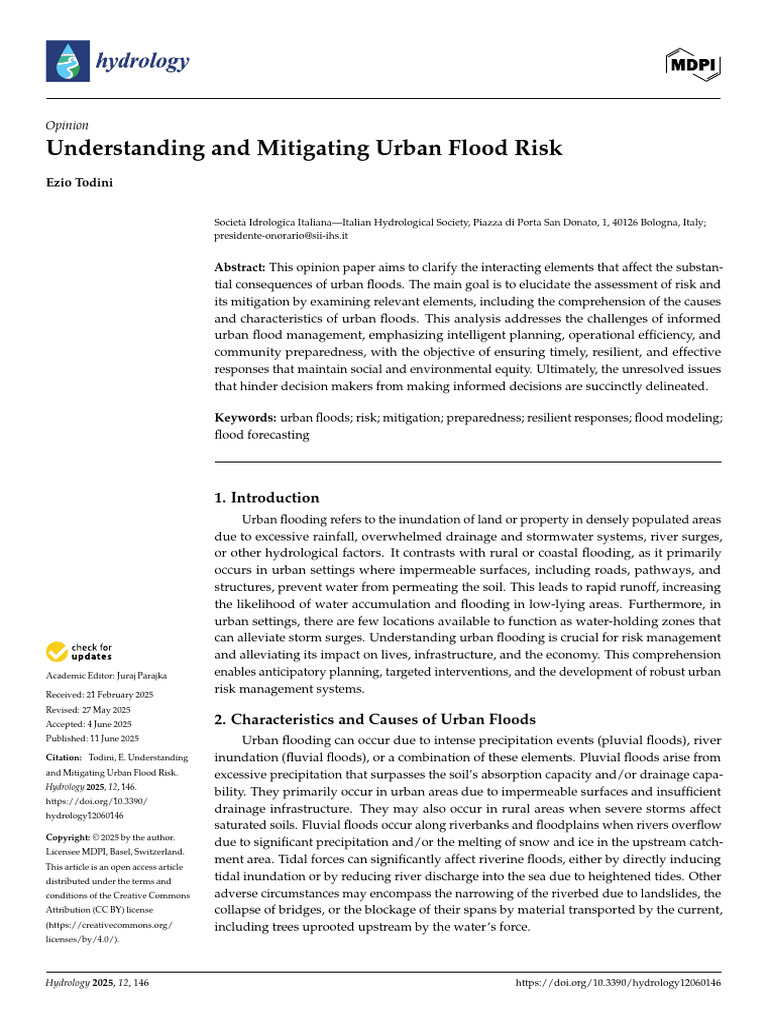 Urban Flood Risk: Causes and Mitigation | PDF | Flood | Hazards
