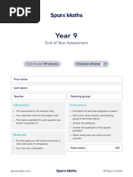 Year 9 Maths End of Year Test PDF | PDF | Mathematics | Euclidean Geometry