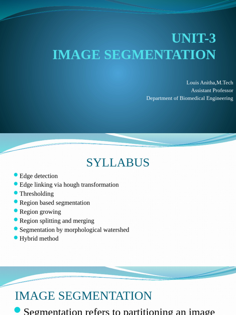 Image Segmentation Techniques Overview | PDF | Image Segmentation ...