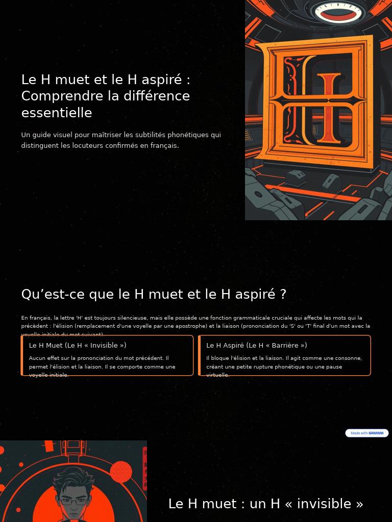Différence entre H muet et H aspiré | PDF | Langue française | Phonétique