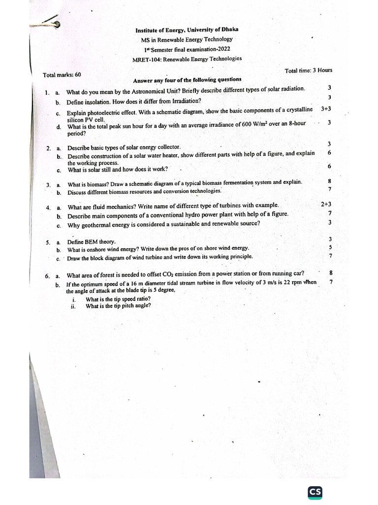 MRET 1st Semester Term Final Question | PDF