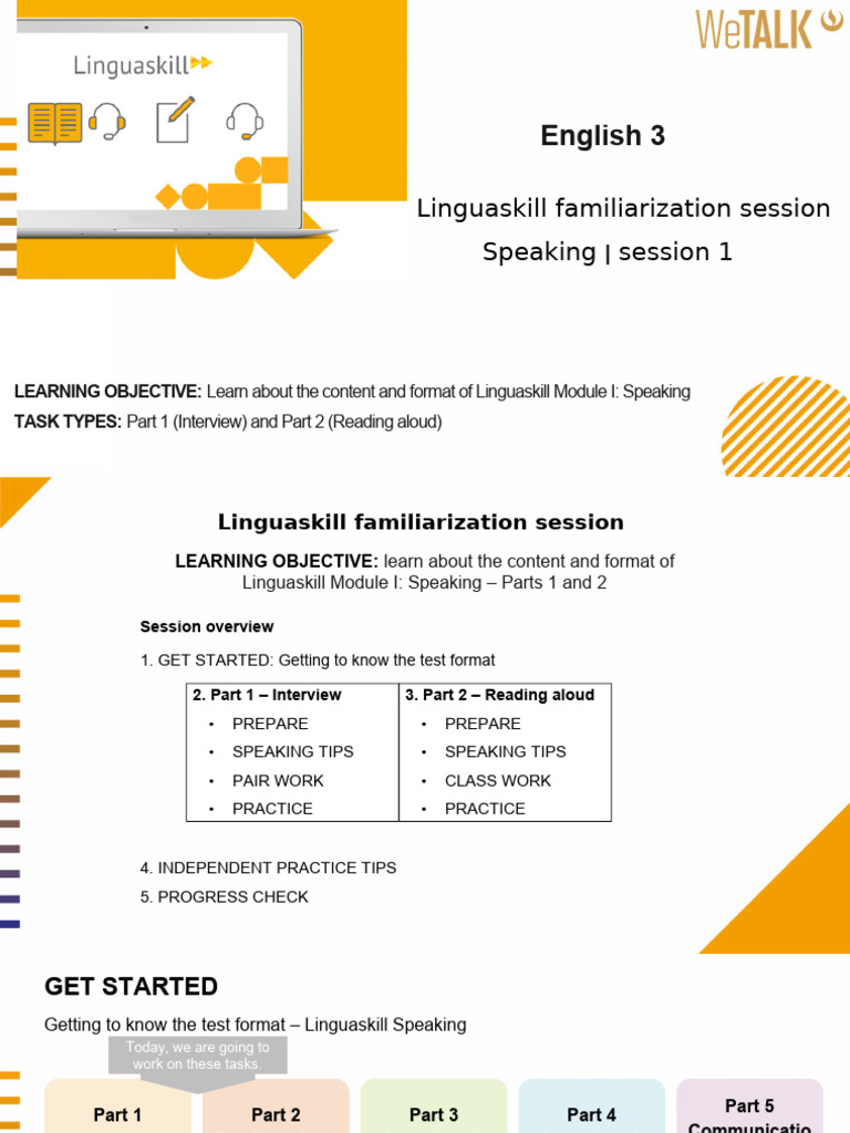 Linguaskill Speaking Module Overview | PDF | Grammar | Human Communication