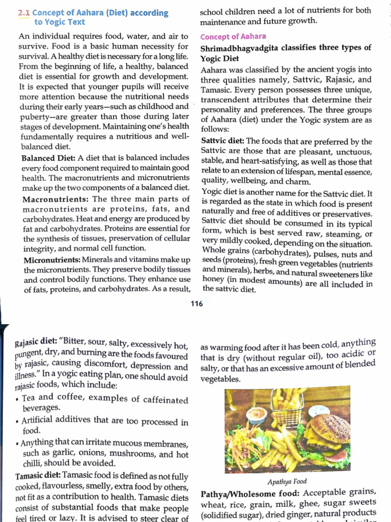 Yogic Diet: Aahara Concepts Explained | PDF | Foods | Nutrition