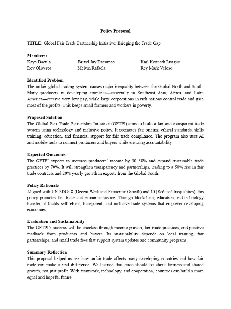 Policy Proposal Final | PDF