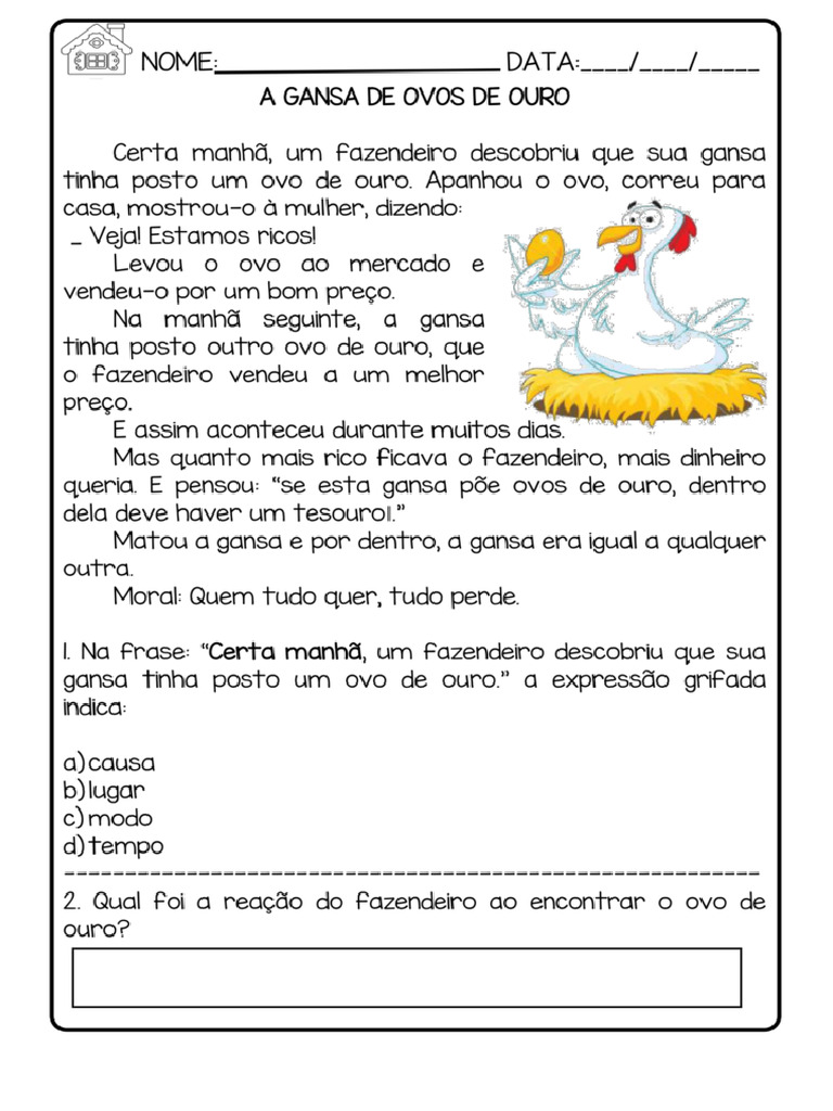 A Gansa Dos Ovos de Ouro | PDF