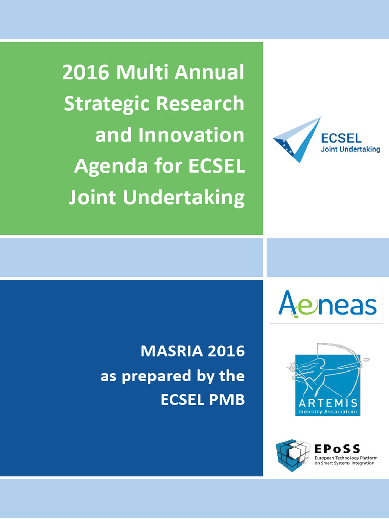 ECSEL 2016 Strategic Research Agenda | PDF | Innovation | Internet Of ...