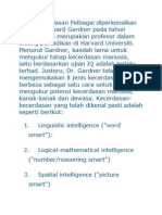 Teori Kecerdasan Pelbagai Diperkenalkan Oleh DR