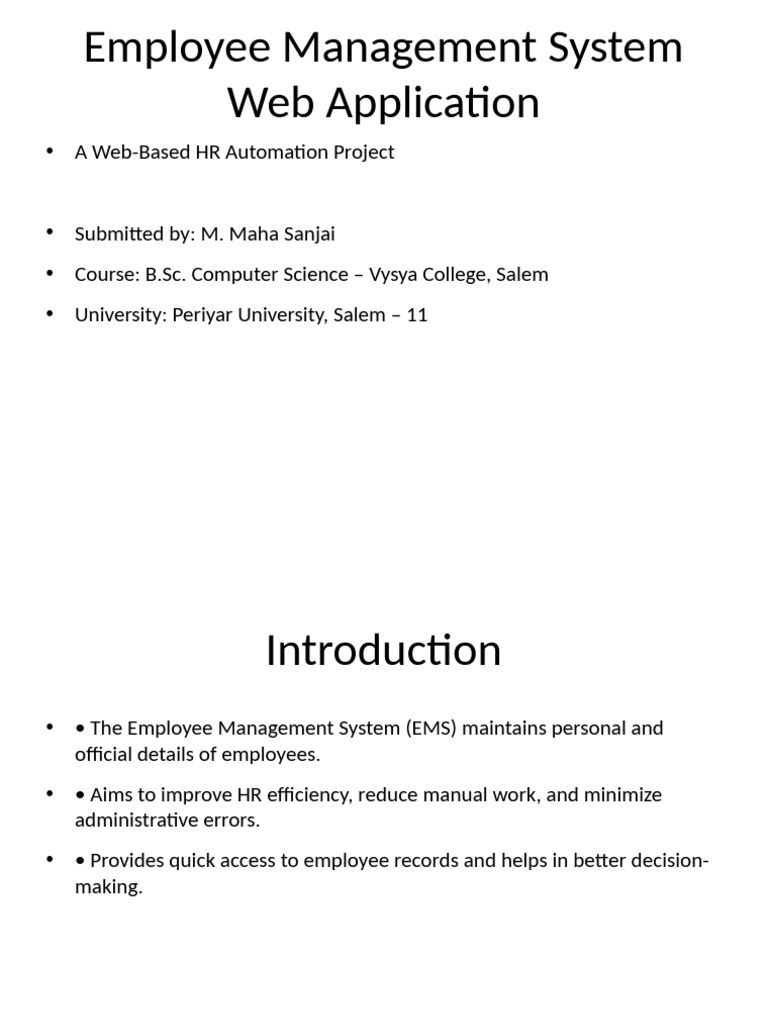 Web-Based Employee Management System | PDF | Software Testing | World ...