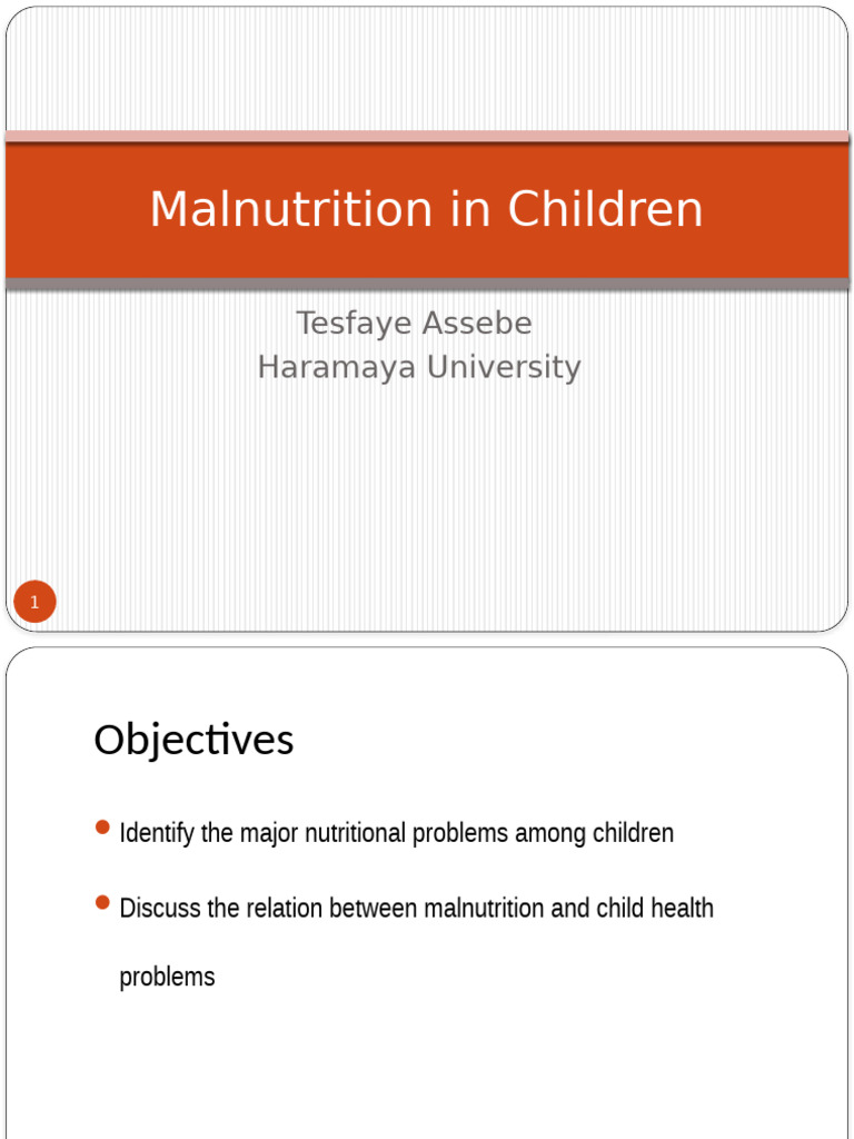 Malnutrition in Children: Causes & Solutions | PDF | Malnutrition ...