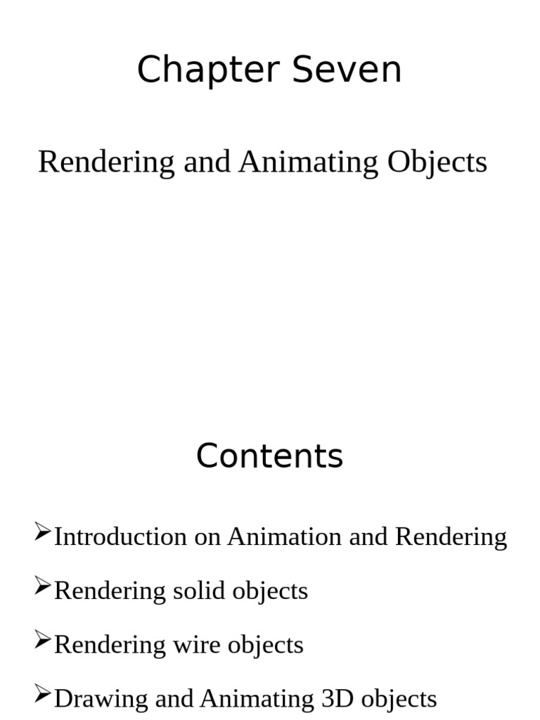 3D Object Rendering and Animation Guide | PDF | Rendering (Computer ...