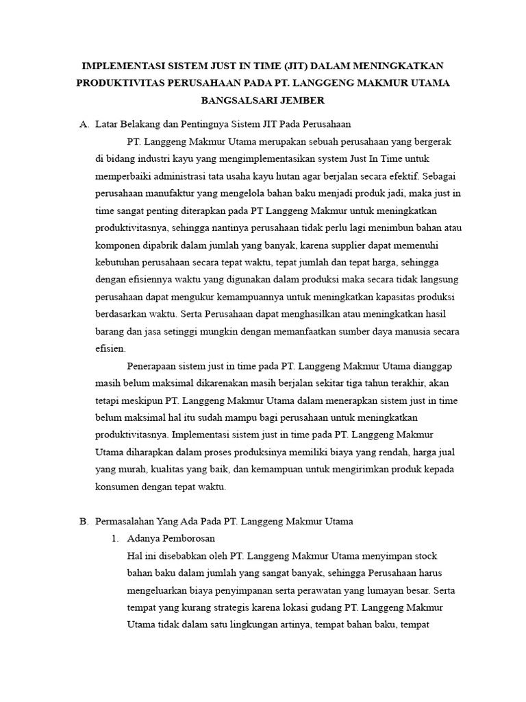 Implementasi Sistem Just in Time-Digabungkan | PDF