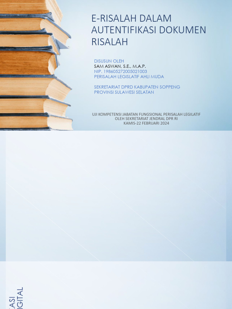 Autentifikasi E-Risalah untuk Dokumen Digital | PDF