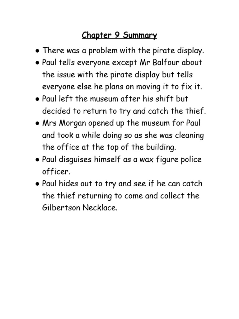 Chapter 9 Summary | PDF