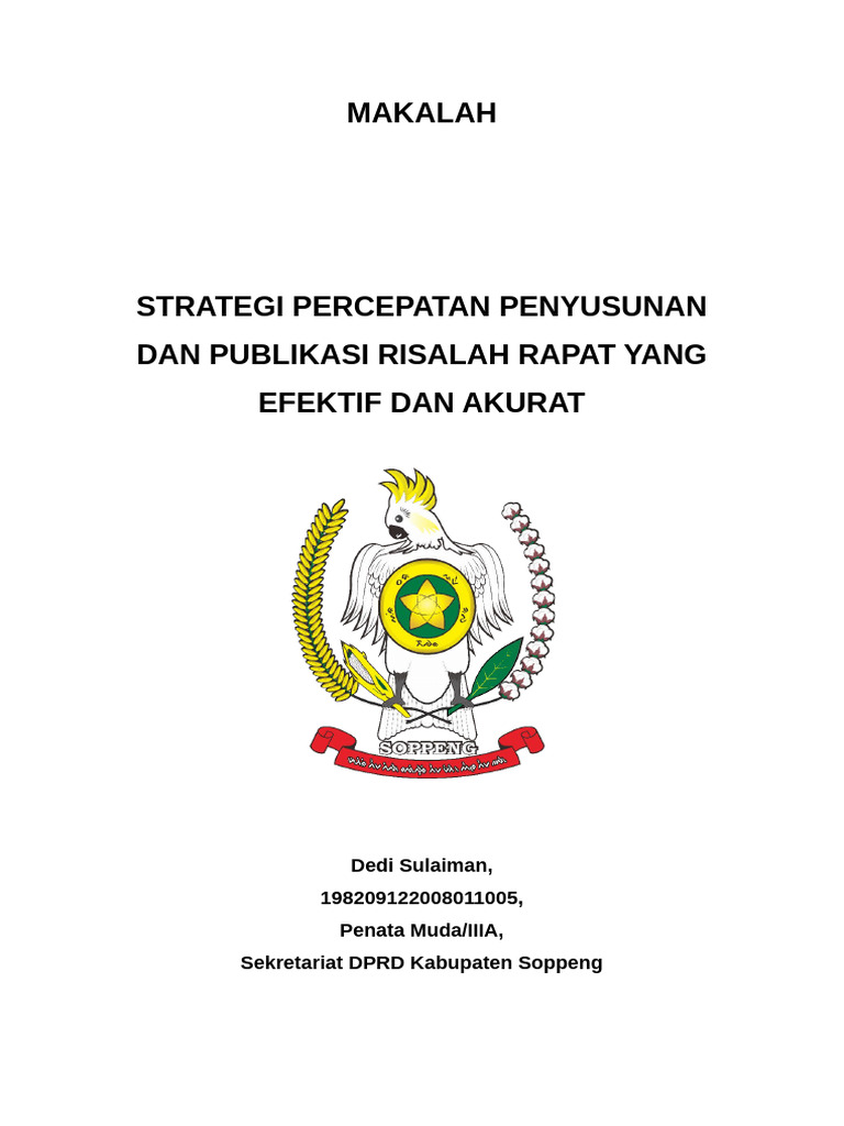 Strategi Efektif Penyusunan Risalah Rapat | PDF