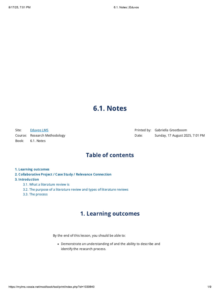 Week3 Research 6.1. Notes _ Eduvos | PDF | Literature Review | Academic ...