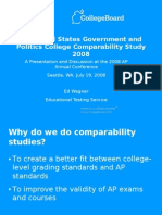 AP United States Government and Politics College Comparability Study 2008
