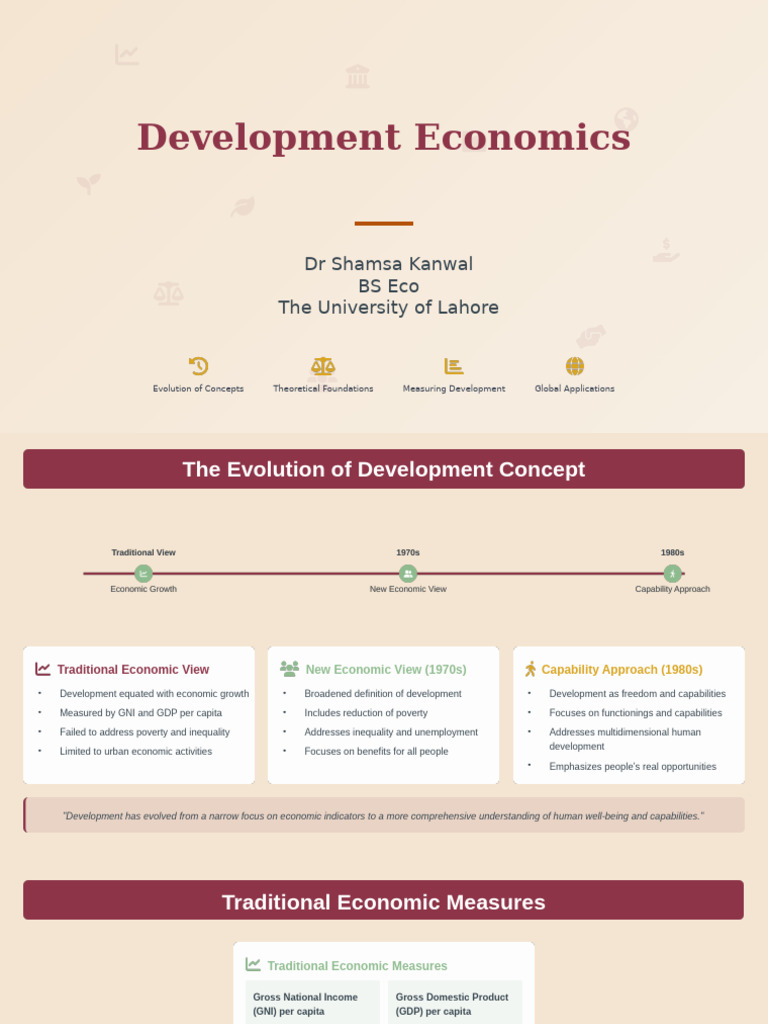 Evolution of Development Economics Concepts | PDF | Cost Of Living ...
