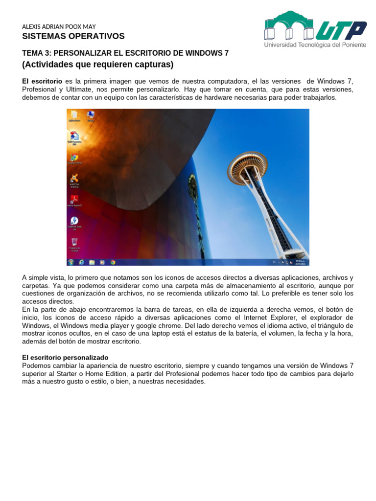 Tema 3 Personalizar El Escritorio. Sistemas Operativos - Poox | PDF ...