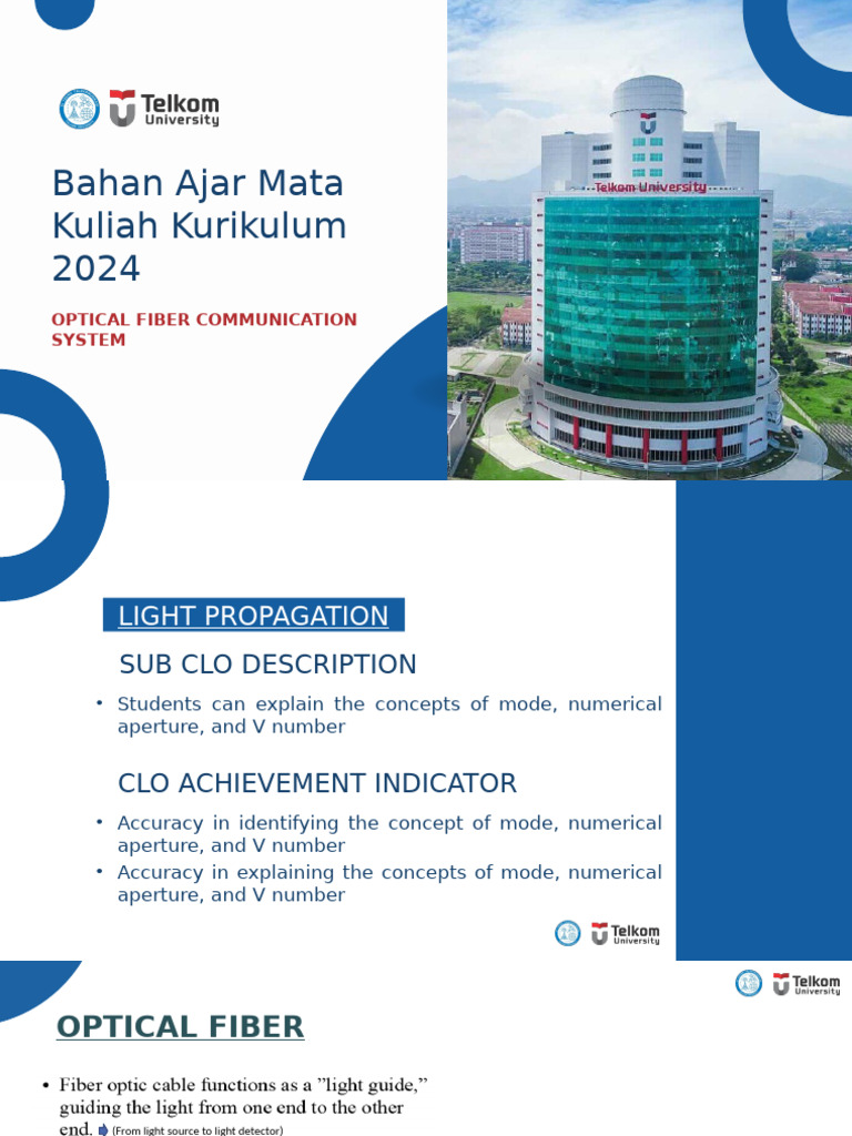 Optical Fiber Communication Concepts | PDF | Optical Fiber | Optics
