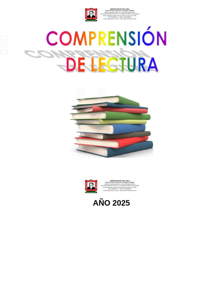 Plan de Comprension Lectora 2023 Camilo Torres | PDF | Comprensión ...