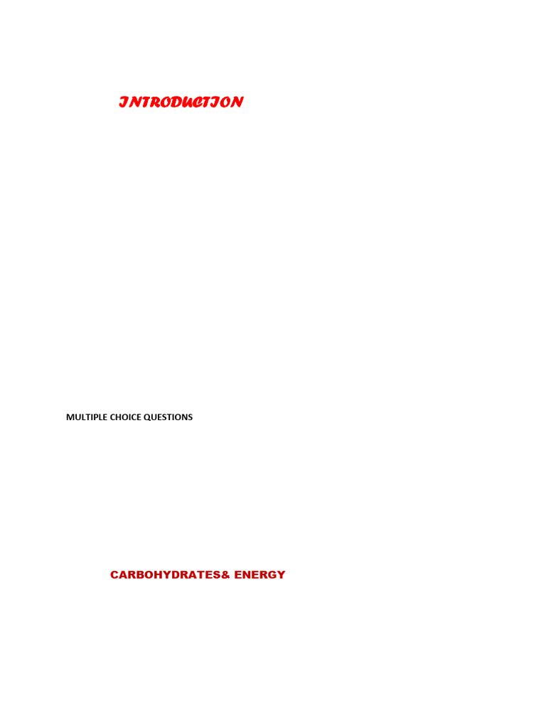Applied Nutrition Exam Questions Guide | PDF | Carbohydrates | Food Energy