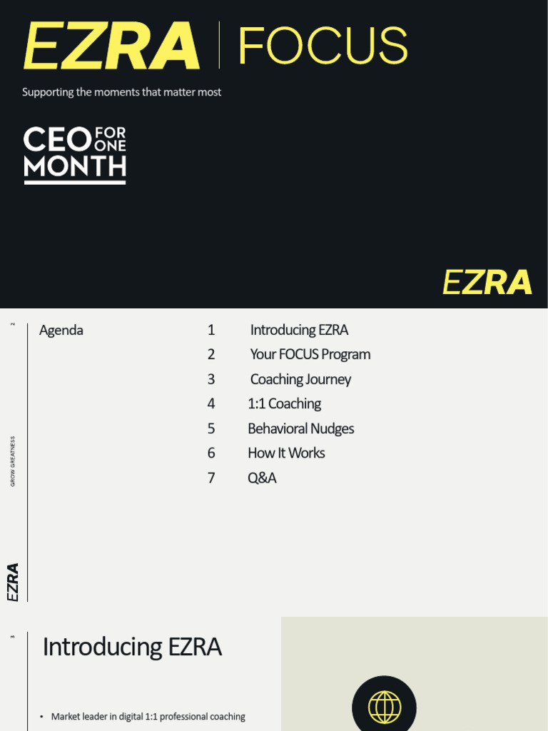 EZRA FOCUS: Enhance Your Coaching Journey | PDF | Behavioural Sciences ...