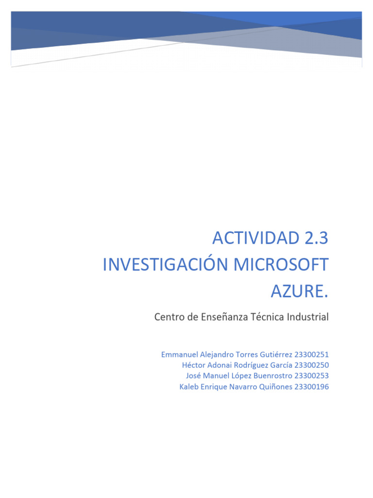 Guía Completa sobre Microsoft Azure | PDF | Computación en la nube ...